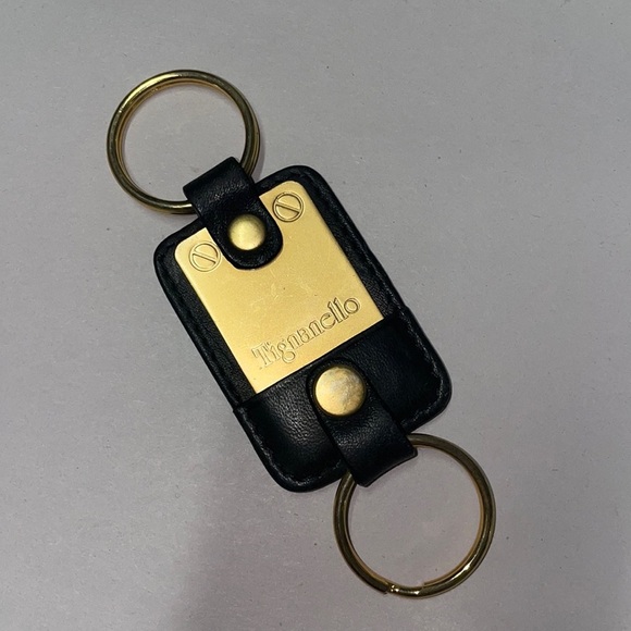 Tignanello | Accessories | Tignanello Euc Black Leather Gold  Tignanello EUC+ Black Leather & Gold Keychain Hangtag